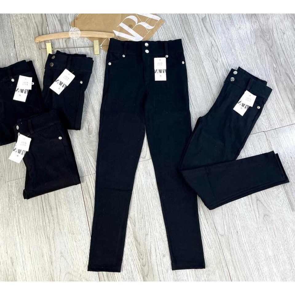 Quần jean nữ lưng cao màu Đen co giãn tốt _Quần bò ôm cạp cao ulzzangstyle 605