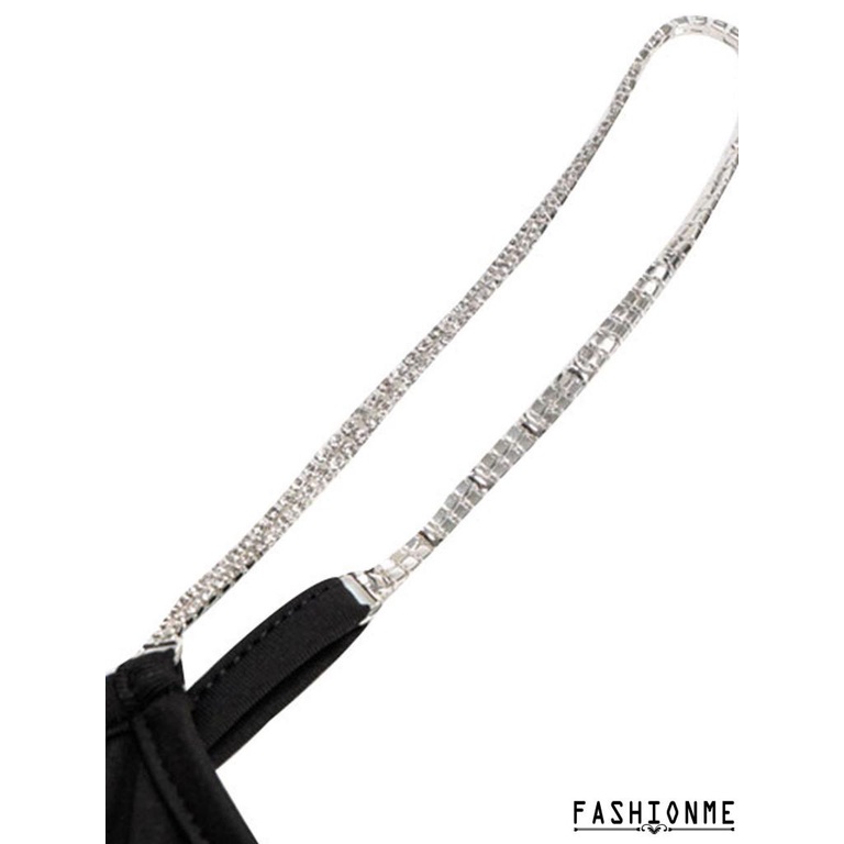 Thời Trang Bộ Áo Liền Quần Hai Dây Hở Lưng Đính Đá Lấp Lánh Dành Cho Nữ | BigBuy360 - bigbuy360.vn