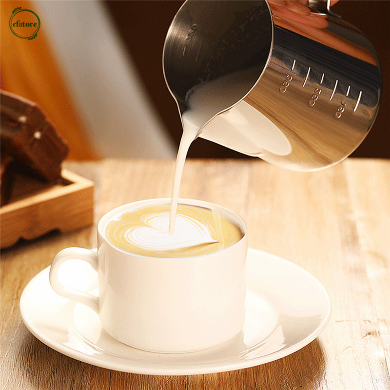 Cốc rót sữa tạo bọt hình hoa trang trí cà phê espresso/latte nghệ thuật bằng thép không gỉ