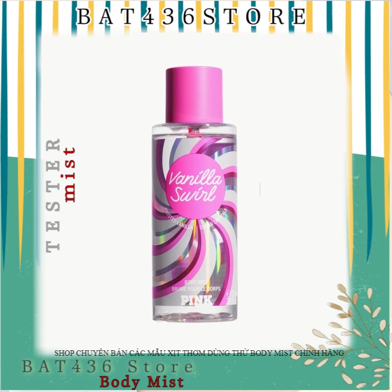 Xịt Thơm Toàn Thân VICTORIA'S SECRET Pink Body Mist – Vanilla Swirl 10ml-30ml-50ml-100ml