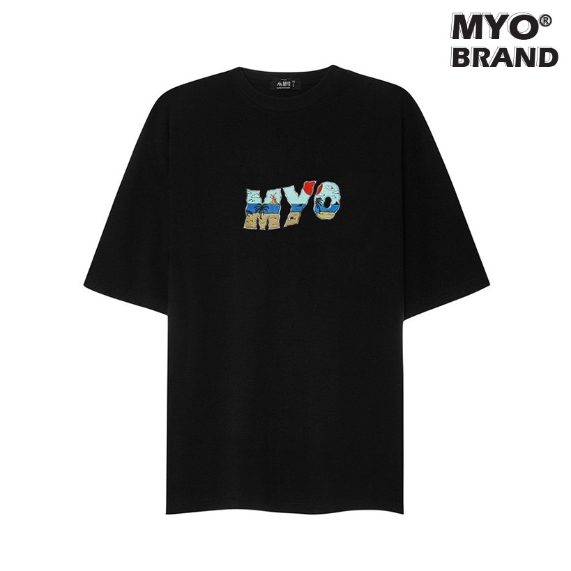 Áo Phông MYO Vải Cotton Thêu Hình Summer