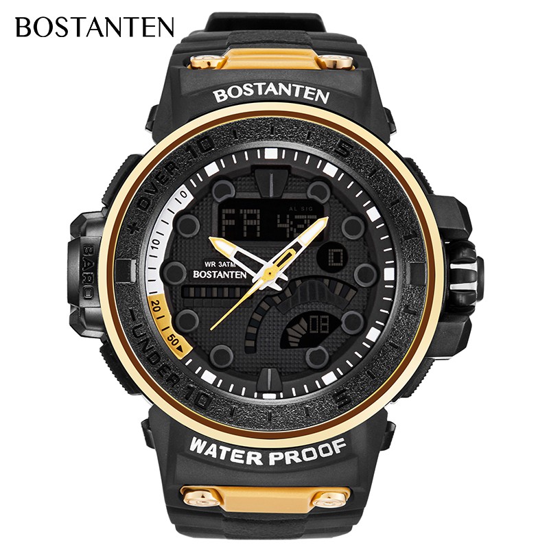 Men's Fashion Double Movement Waterproof Digital Watch