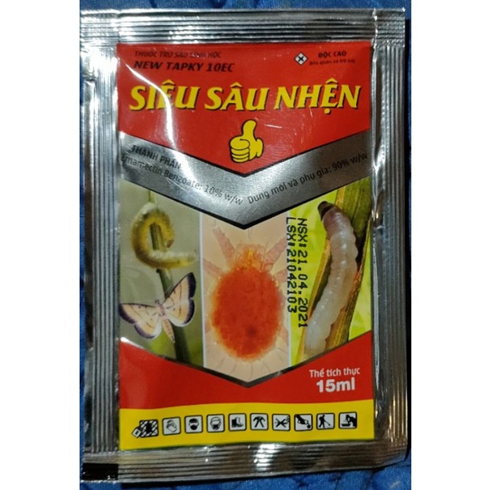 Newtapky 10ec, bvtv miền nam, Siêu sâu nhện gói 15ml, chuyên dùng diệt sâu cuốn lá, nhện gié