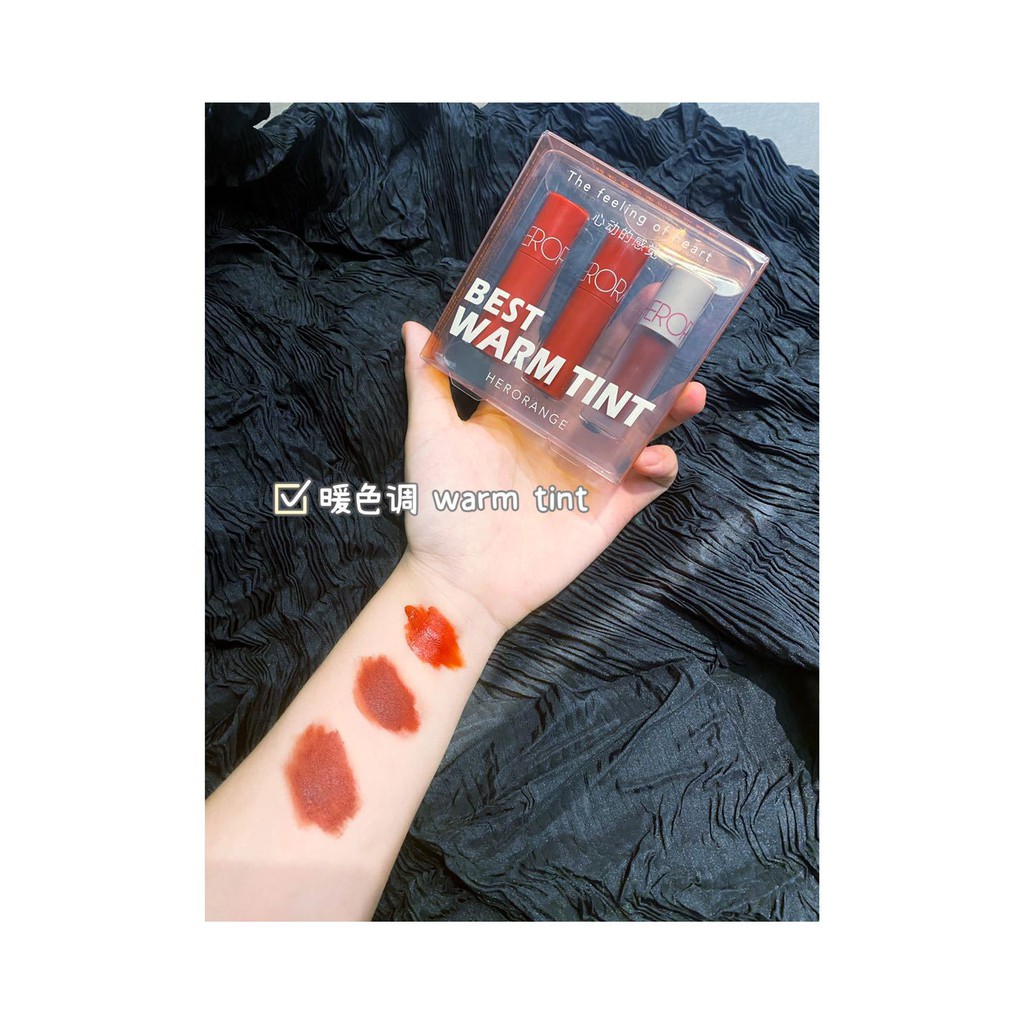 Son dưỡng môi Herorange 💕𝑭𝒓𝒆𝒆𝒔𝒉𝒊𝒑💕 Bộ 03 cây son kem lì chính hãng, son nội địa trung quốc. | BigBuy360 - bigbuy360.vn