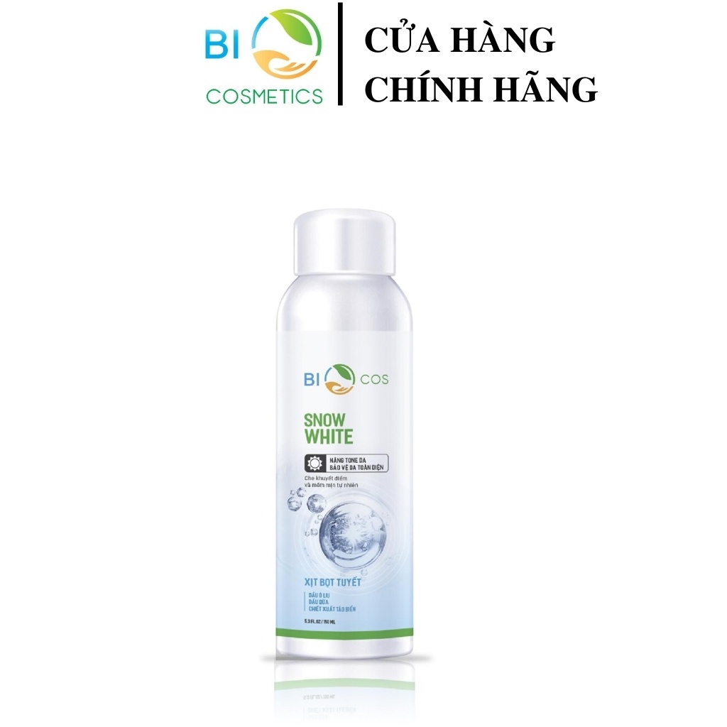 Xịt Chống Nắng Toàn Thân Snow White BIOCOSMENTIC SPF50+/PA+++ Dưỡng Trắng Hoàn Hảo 150ML