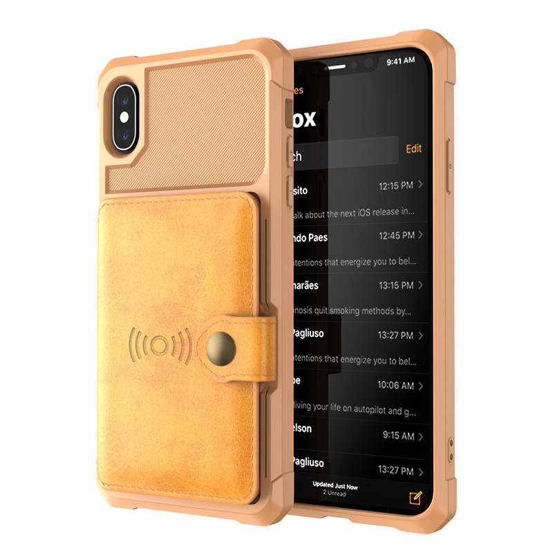 Ốp điện thoại lưng gắn ví phối giá đỡ tiện dụng cho iPhone 12 11 Pro Max X 6 6S Plus 7 8 plus XS MAX XR | BigBuy360 - bigbuy360.vn