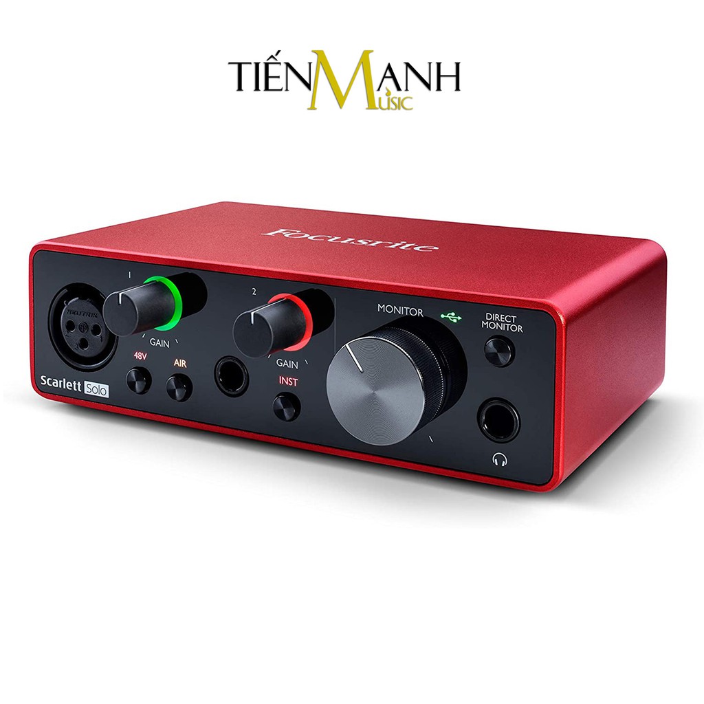 [Tặng Cable] Focusrite Scarlett Solo Gen 3 Sound Card Âm Thanh - Focus USB Audio SoundCard (3rd - Gen3)