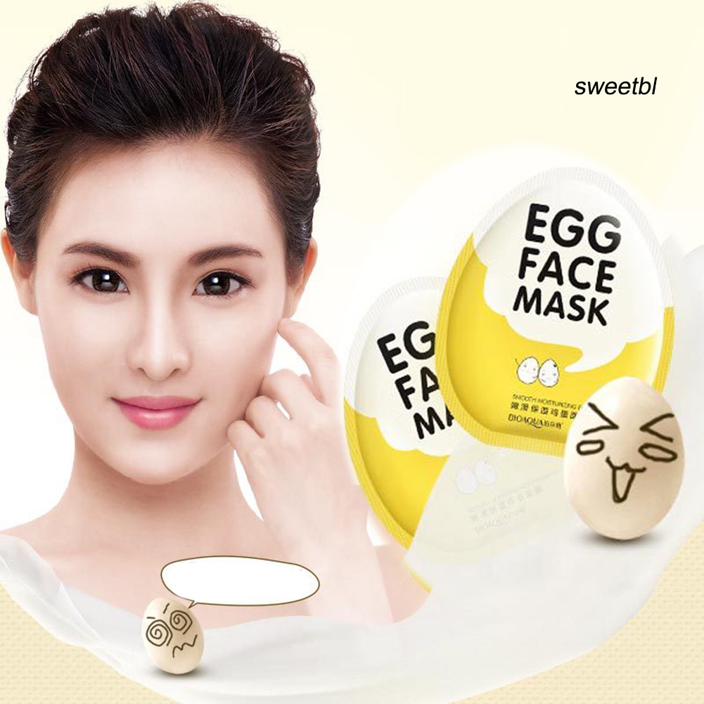 ST BIOAQUA Smoothing Moisturizing Egg Face Sheet Mask Oil Control Essence Skin Care