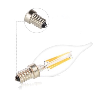 Bộ 2 cái bóng đèn Led giả dây tóc Edision đuôi E14 (Ánh Sáng Vàng)