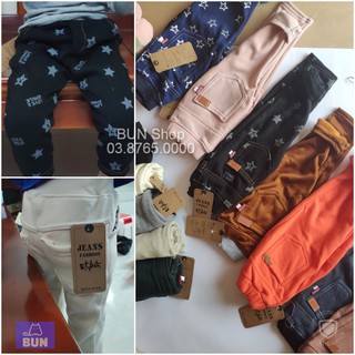 7-17kg Quần nỉ giả jean cho bé dưới 5 tuổi