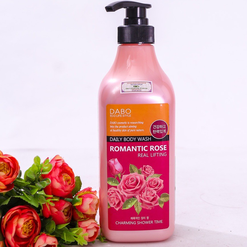 Sữa Tắm Hoa Hồng DABO ROMANTIC ROSE Hàn Quốc 750ml/Chai- Hàng chính hãng