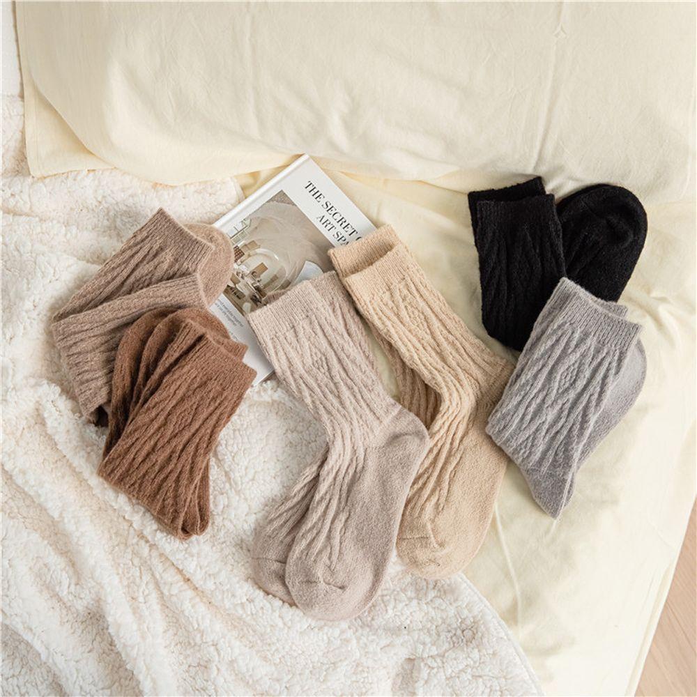 MOCHO Vớ Nhung Lông Màu Trơn Sáng Tạo Thời Trang Mùa Thu Dành Cho Nữ