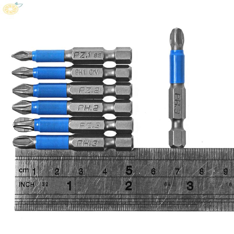 Bộ 10 đầu tuốc nơ vít nam châm 50mm PH1/PH2/PH3/PZ1/PZ2/PZ3