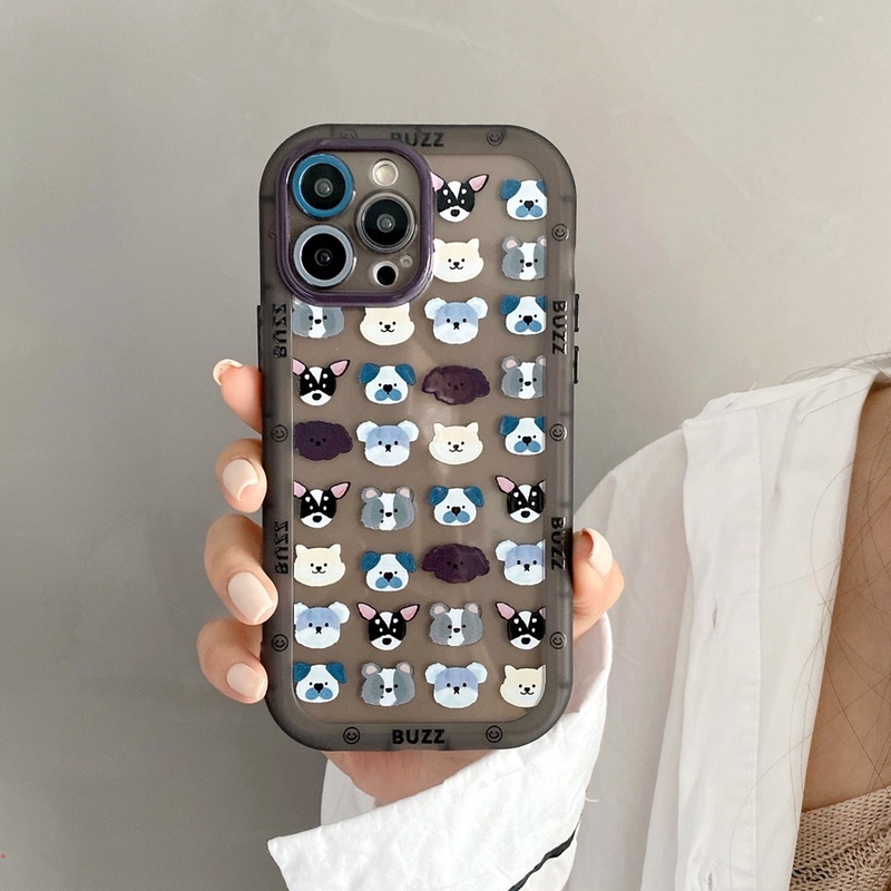 Ốp Điện Thoại Silicone Trong Suốt Chống Sốc In Hình Chú Chó Hoạt Hình Cho iPhone 13 11 12 Pro Max X Xs Max XR 7 8 Plus