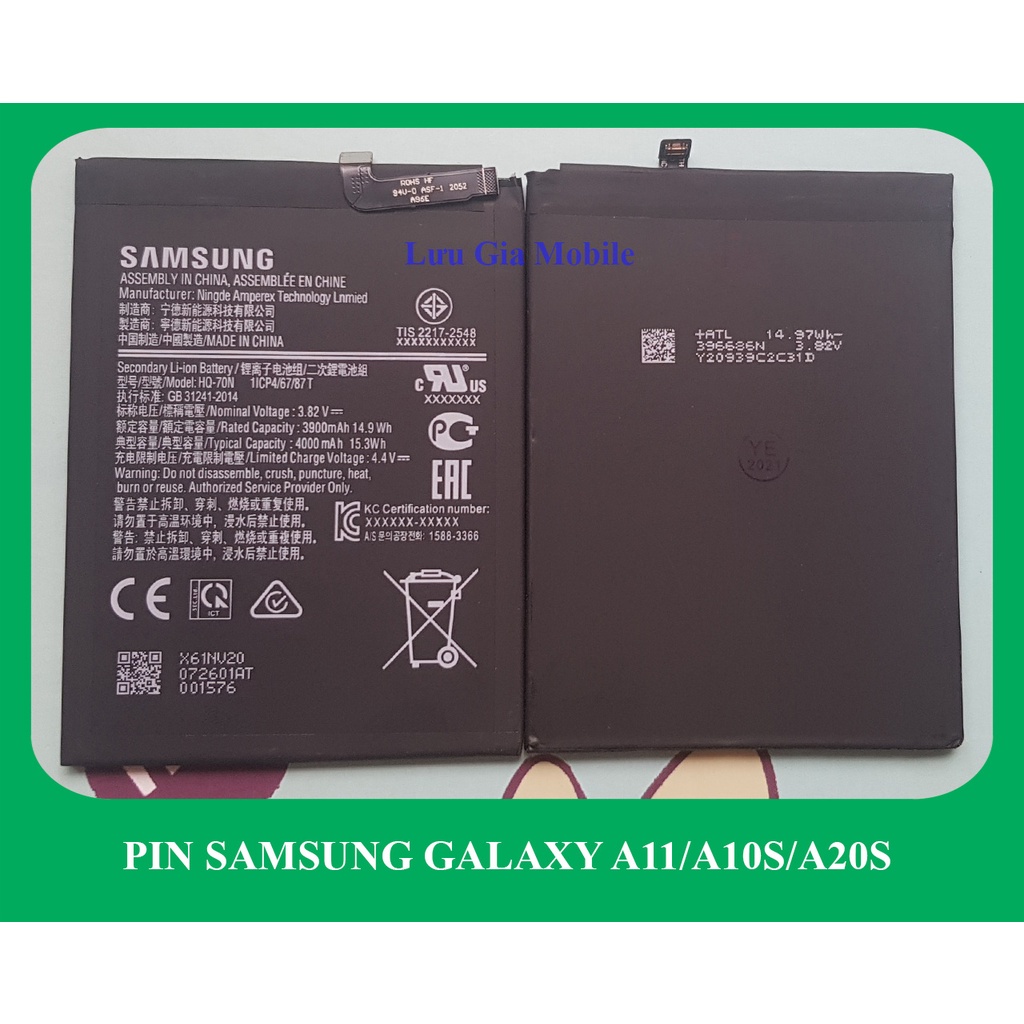 Pin Samsung Galaxy A11 | Pin Galaxy A10S | Pin Galaxy A20S công ty