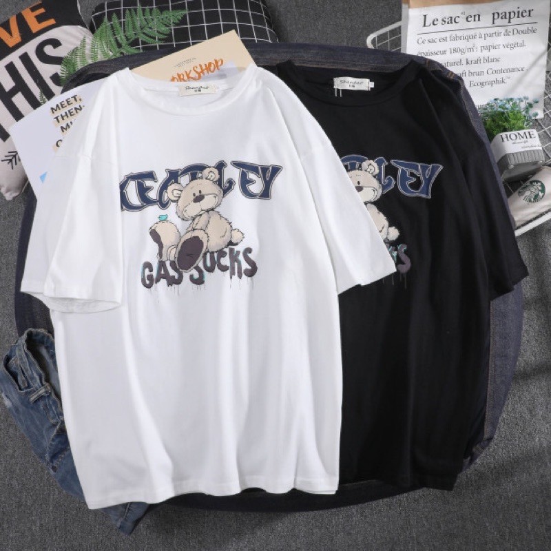 Áo Thun Tay lỡ form rộng unisex - oversize phông Teddy