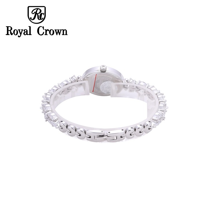 Đồng Hồ Nữ Chính Hãng Royal Crown 2506 Dây đá vỏ trắng mặt đen