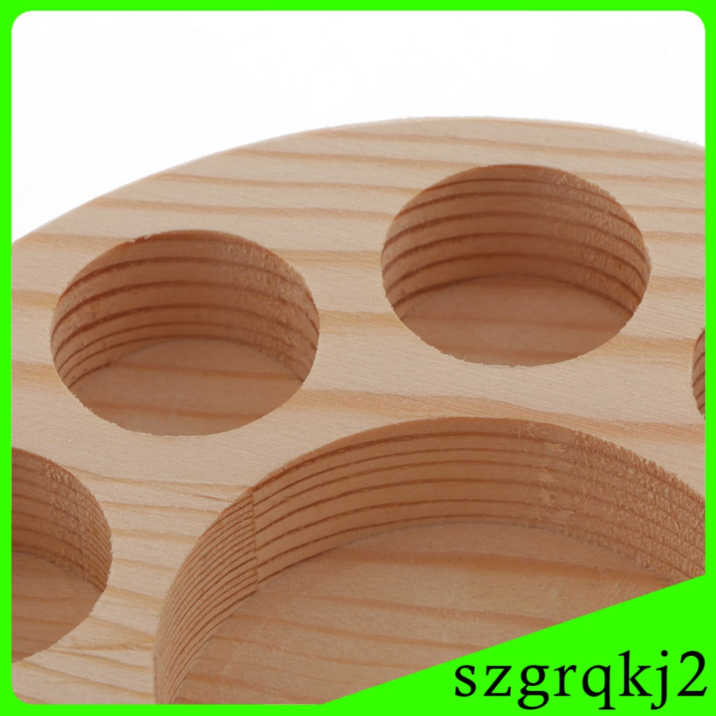 Giá Đỡ Trưng Bày Lọ Tinh Dầu 10 Ngăn Bằng Gỗ Tiện Dụng