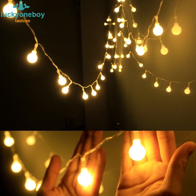 Dây đèn LED bóng tròn tiện lợi dùng để trang trí cho phòng ngủ/sân nhà | BigBuy360 - bigbuy360.vn