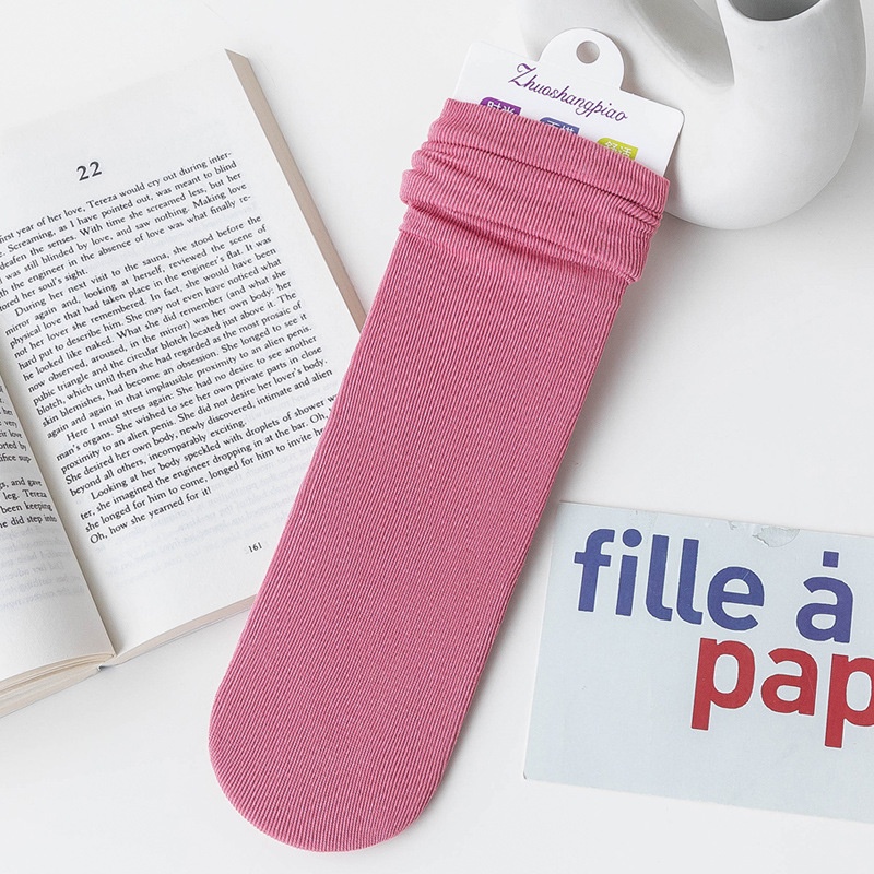 Vớ Cotton Mỏng Màu Trơn Cổ Cao Vừa Thời Trang Cho Nữ