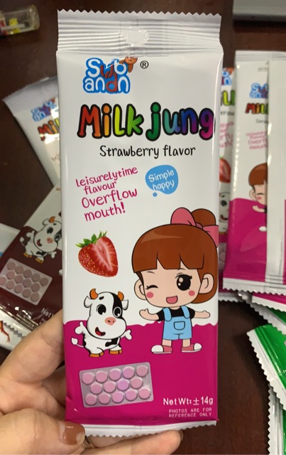 Kẹo C Thái Lan Milk Jung Vị Dâu/coca/dưa hấu