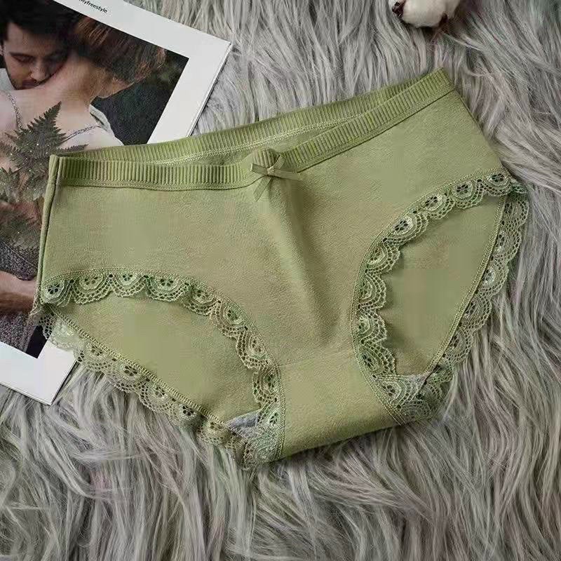 QUẦN LÓT COTTON TRƠN VIỀN REN MẪU MỚI