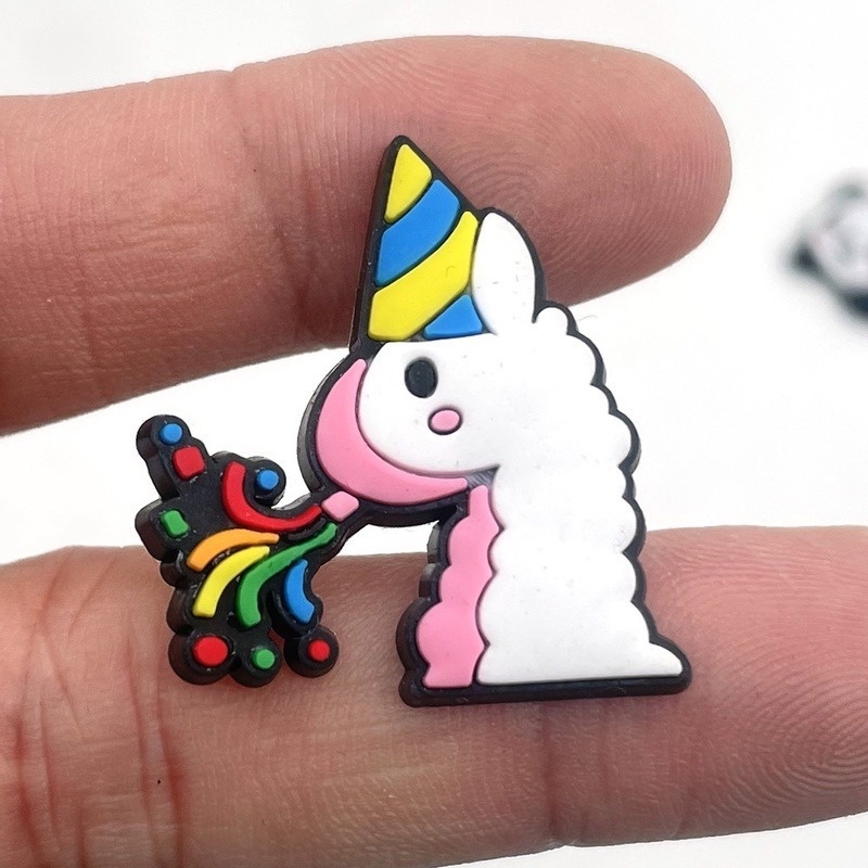 Phụ Kiện Trang Trí Giày Hình Chú Voi/Hoa/Kỳ Lân Nhiều Màu Sắc Thời Trang