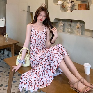 Đầm hoa đuôi cá dáng dài không tay thiết kế thanh lịch cho nữ