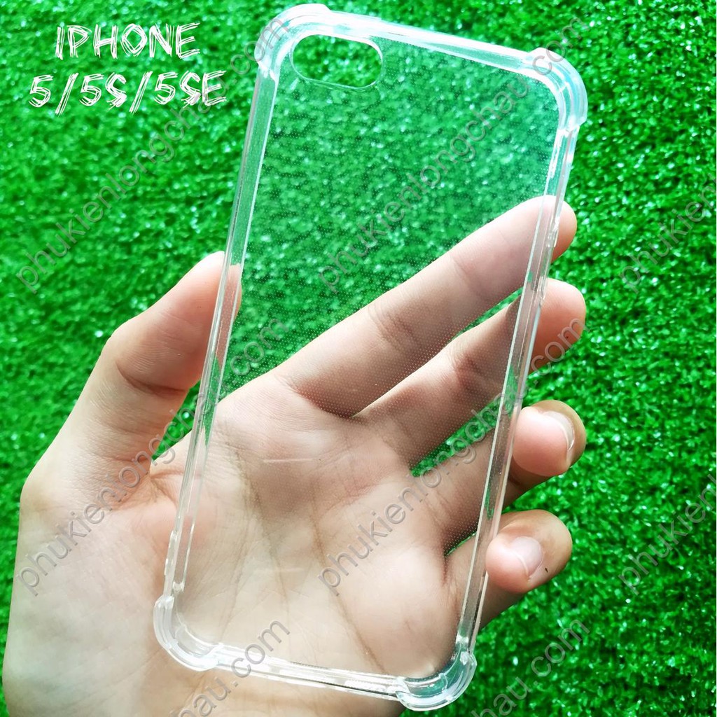 Ốp Lưng iPhone 5/5s/se Dẻo Trong Suốt Chống Sốc Có Gù Bảo Vệ 4 Gốc