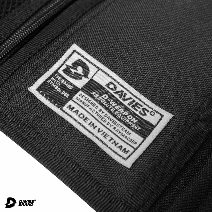 Ví nam cầm tay local brand DAVIES - Ví ngắn nữ màu đen Tactical Wallet