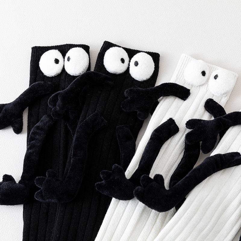 [Hàng Có Sẵn] Vớ Cotton Ống Trung Bình Ba Chiều Búp Bê Hoạt Hình Hàn Quốc Dễ Thương Hợp Thời Trang Cho Trẻ Em