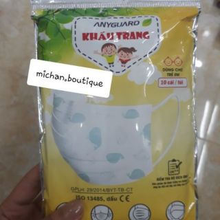 [COMBO 2 GÓI] Khẩu trang em bé ANYGUARD  (10 CÁI/GÓI)