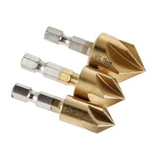 Bộ 3 mũi khoan 1 / 4 inch đầu lục giác 12 / 16 / 19MM