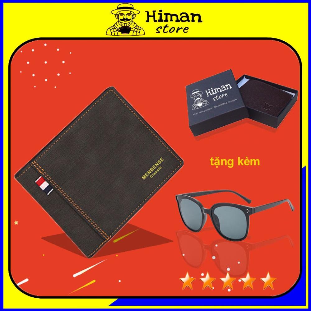 Ví nam nữ unisex bóp da lộn đẹp nhỏ gọn cao cấp thời trang dáng đứng ngang mini Himan-vn170 ®️