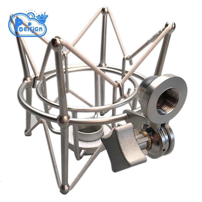 {NM}Recording Studio Shockmount Clip Microphone Stand Shock Mount for Broadcast Computer Mic Holder
