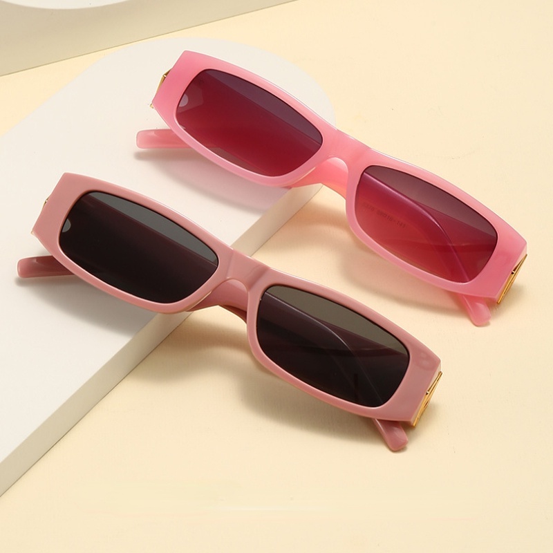 Kính Mát Gọng Vuông Nhỏ Phong Cách Âu Mỹ Cổ Điển Chống Tia UV Thời Trang Cho Nữ