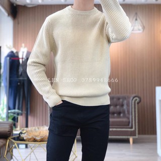 Áo len nam gạo cổ tròn chất đẹp 95 ctq