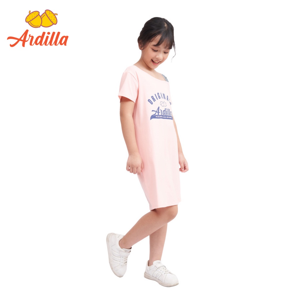 Váy Bé Gái ARDILLA Thiết Kế Trễ Vai Cá Tính, Màu Sắc Tươi Sáng, Vải Cotton Thoáng Mát Cho Bé 8-13 Tuổi T162GS21