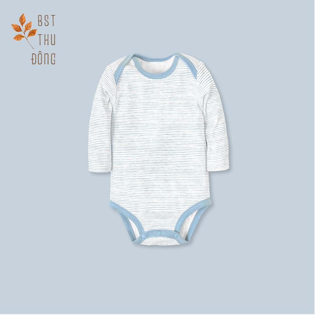 Bodysuit Tay Dài Sọc Dày-Miomio-từ 0-12 tháng