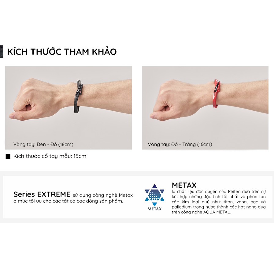 Vòng tay Phiten Rakuwa extreme cross