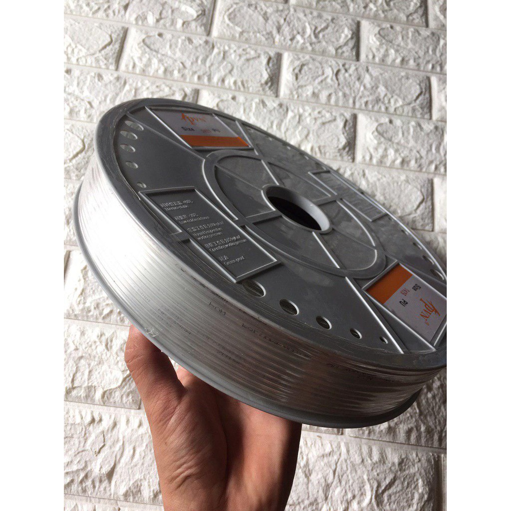 Dây Hơi 4x2,5 PU Khí Nén Trắng Trong cuộn 200 Mét