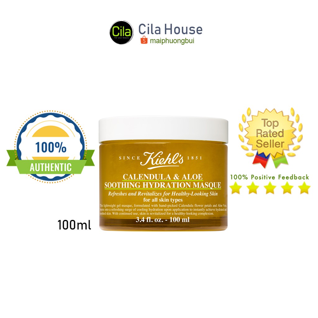 Mặt nạ Kiehl's hoa cúc Calendula &amp; Aloe Soothing Hydration Masque - Cila House