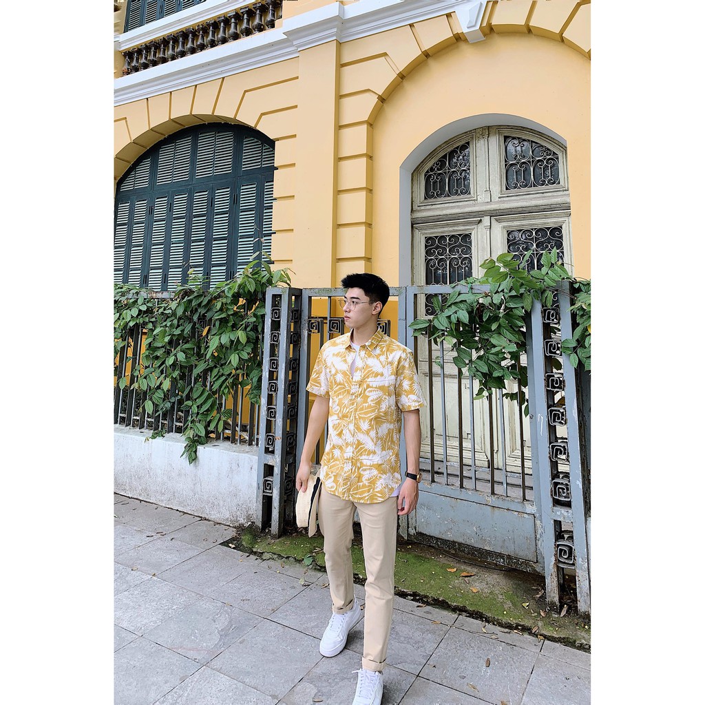 Áo sơ mi nam 360 BOUTIQUE ngắn tay họa tiết - SHNTK218-2 | BigBuy360 - bigbuy360.vn