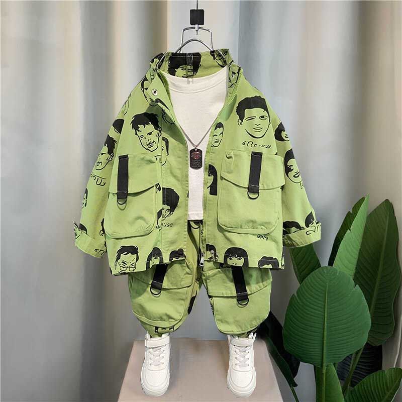 Bộ Quần Áo Thiết Kế Mới Thời Trang Mùa Xuân Thu Theo Phong Cách Hàn Quốc Cho Bé Trai