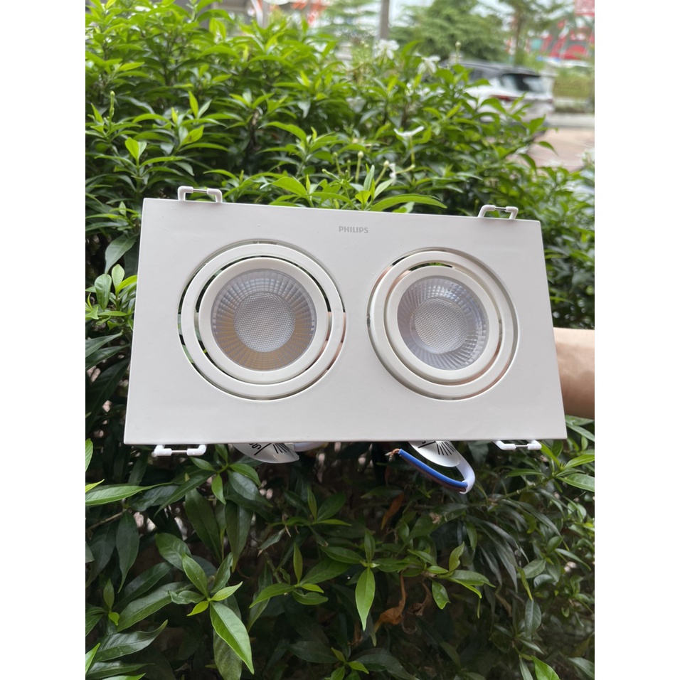 Đèn Philips Downlights âm trần đôi 2x6W, ánh sáng 4000K