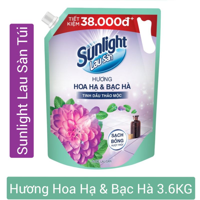 Nước Lau San Sunlight (Túi )Tinh Dầu Thảo Mộc 3.4KG/3.6KG.