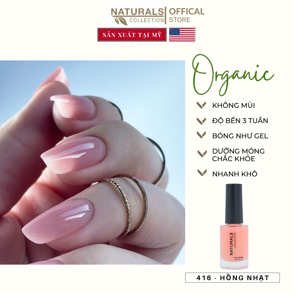 Sơn móng tay Organic màu hồng nhạt - 416