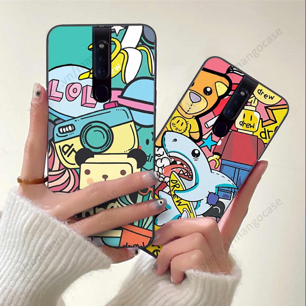 Ốp lưng điện thoại Oppo F11 / F11 Pro drew, kaws, bape cao cấp, vỏ ốp rẻ đẹp