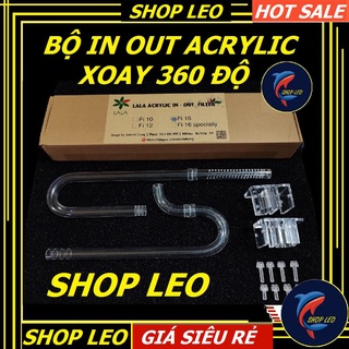 Bộ in out ACRYLIC (xoay 360 độ) - in out cho bể thủy sinh - phụ kiện thủy sinh-Shopleo
