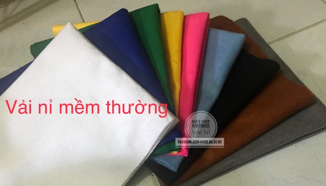 MUA 10 TẶNG 1-Vải Nỉ Mềm chuyên dùng làm đồ chơi handmade, con thú và rau củ quả giúp bé vừa học vừa chơi